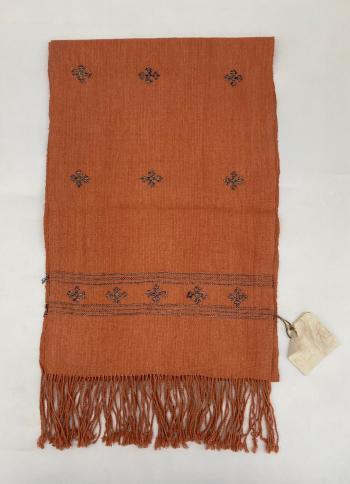 DEKIブータン産ストール23083Wild silk（野蚕） 70% COTTON 30%