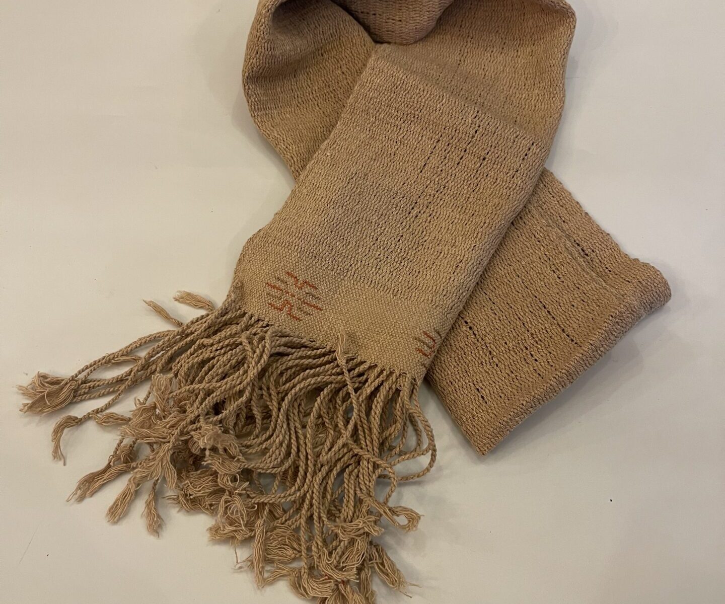DEKIブータン産ストール23079Wild silk（野蚕） 70% COTTON 30%