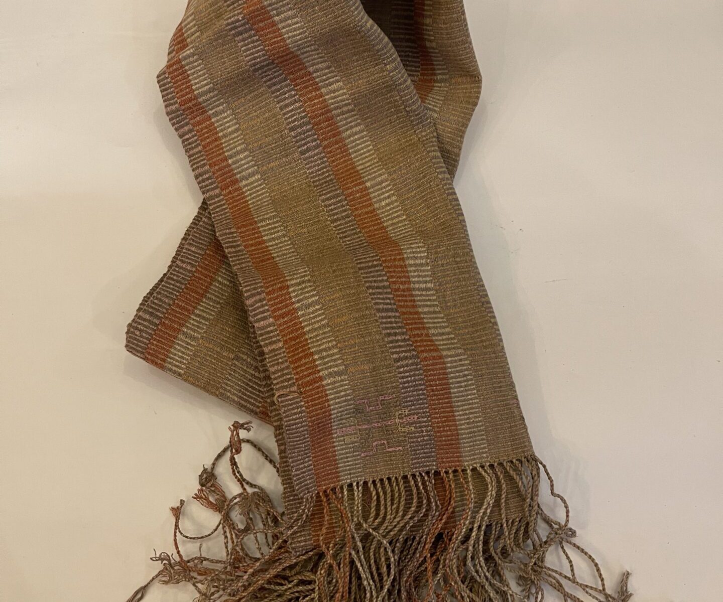 DEKIブータン産ストール23072Wild silk（野蚕） 70% COTTON 30%