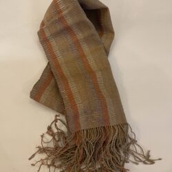 DEKIブータン産ストール23072Wild silk(野蚕) 70% COTTON 30%