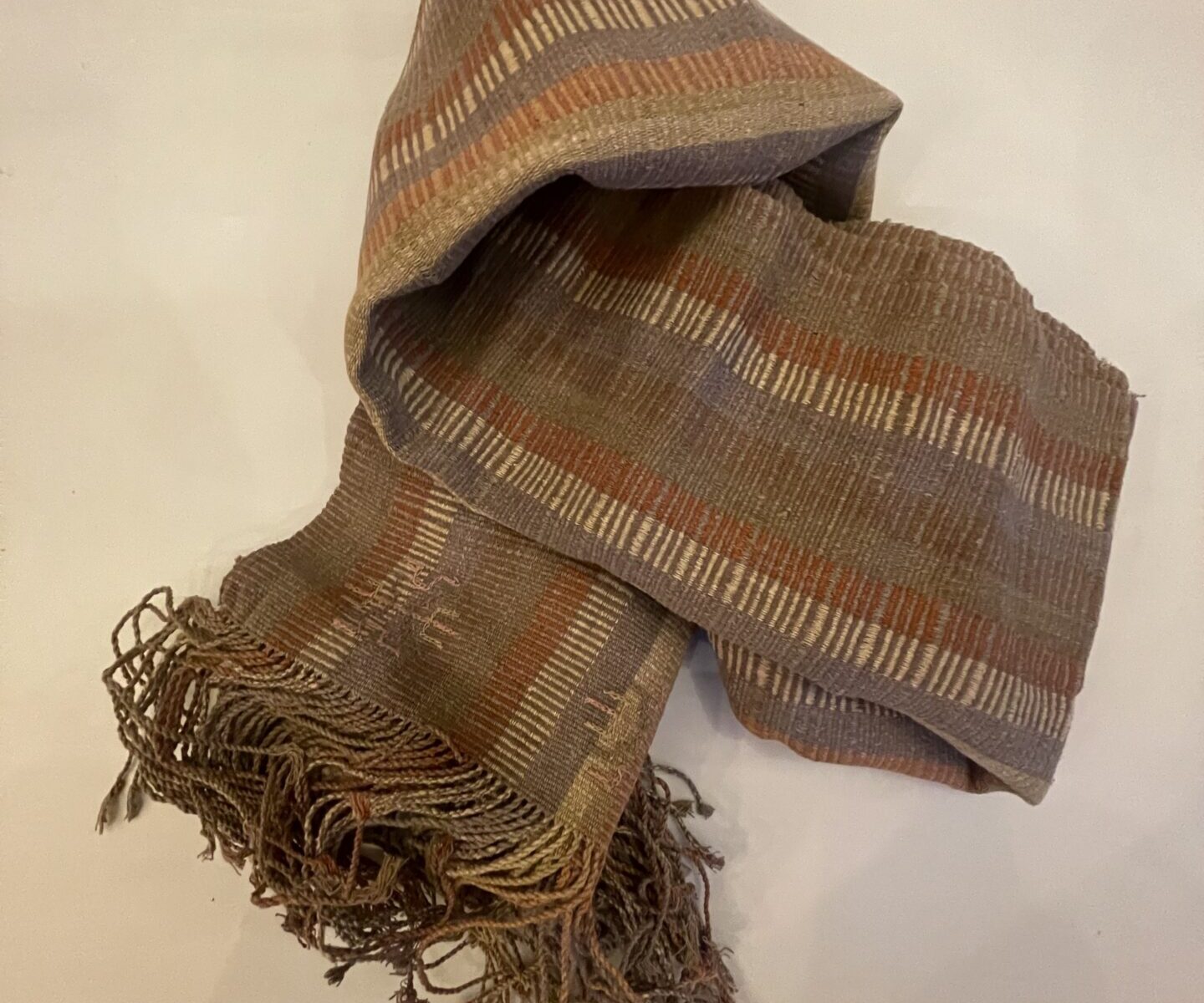 DEKIブータン産ストール23076Wild silk（野蚕） 70% COTTON 30%