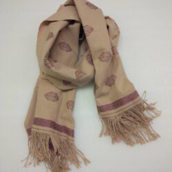 GBJWブータン産ストール18006 Walnut leaves Wild silk（野蚕） 80% Cotton20%